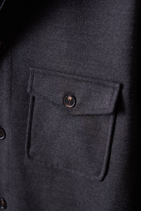 Loro Piana 울 혼방 포켓 4개 워크 셔츠 재킷 001-273984