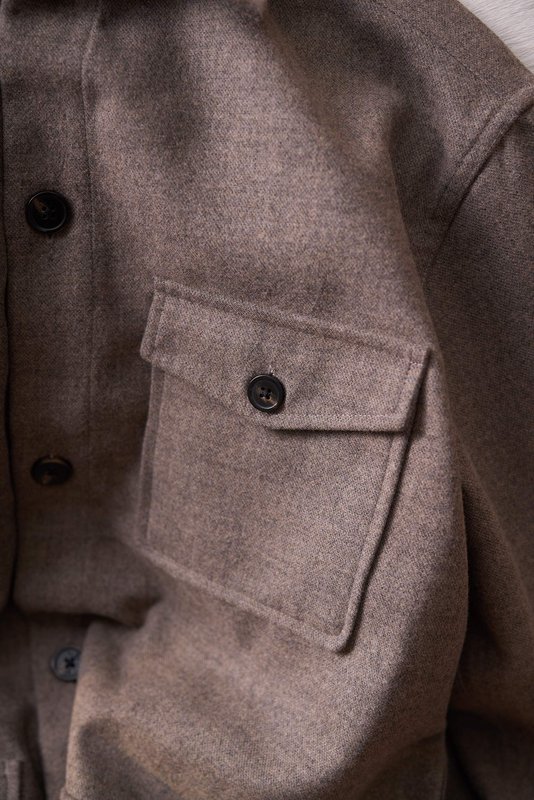 Loro Piana 울 혼방 셔츠 재킷 001-273985