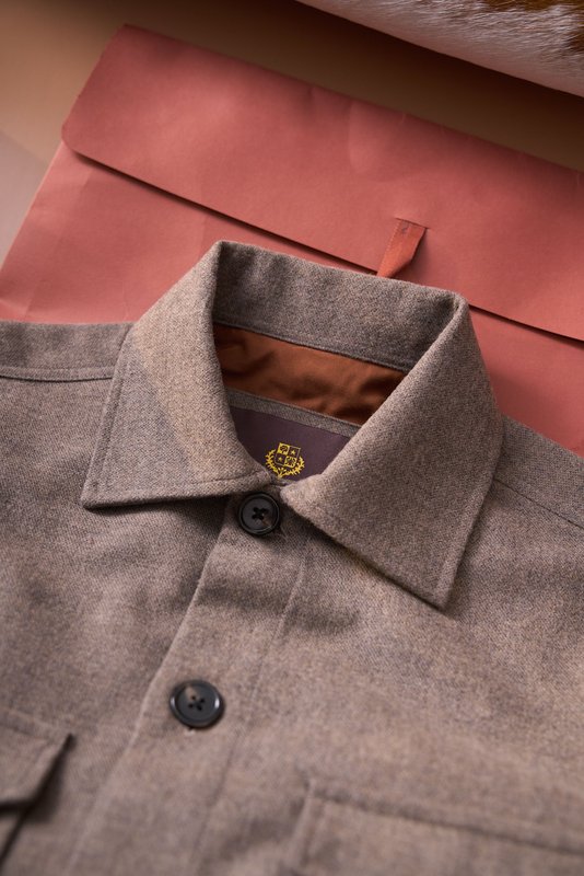 Loro Piana 울 혼방 셔츠 재킷 001-273985