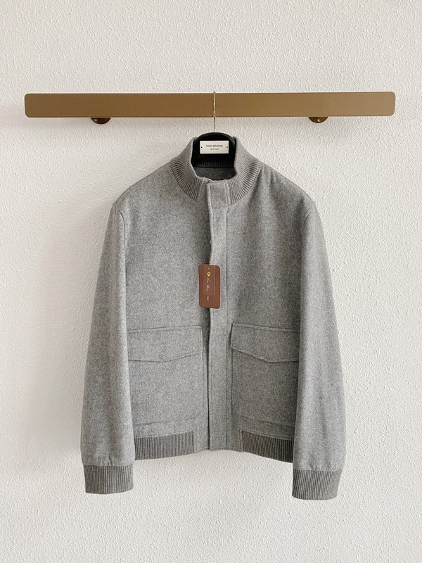 Loro Piana 울 스탠드칼라 자켓 001-273990