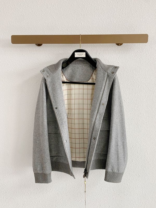 Loro Piana 울 스탠드칼라 자켓 001-273990