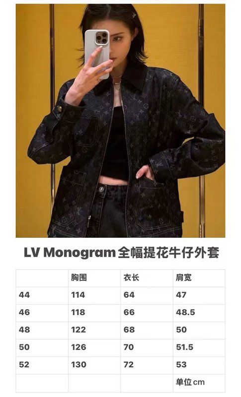 루이비통 번아웃 그라데이션 레터링 자카드 지퍼 데님 자 001-274163
