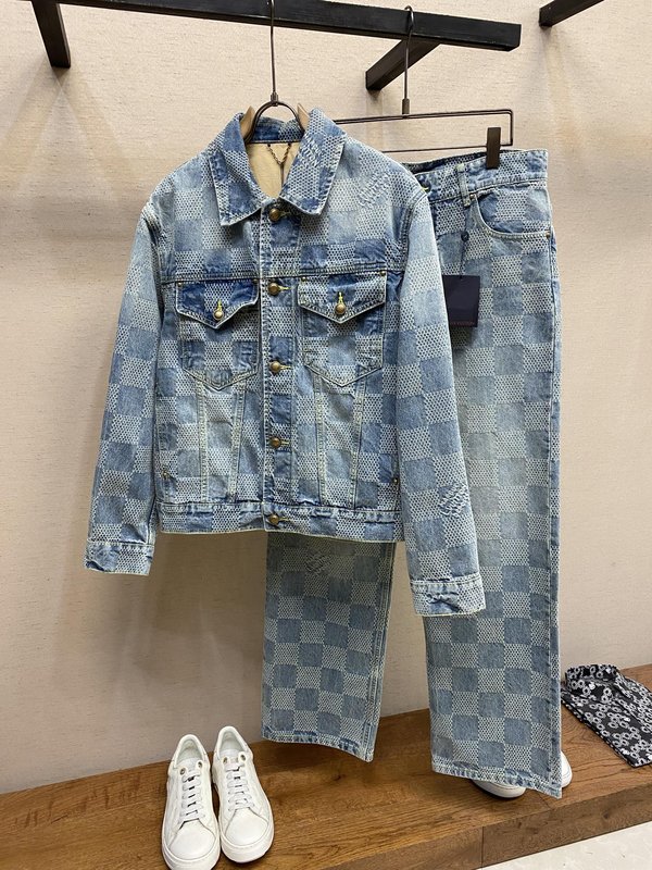 Damier 데님 자켓 001-274202