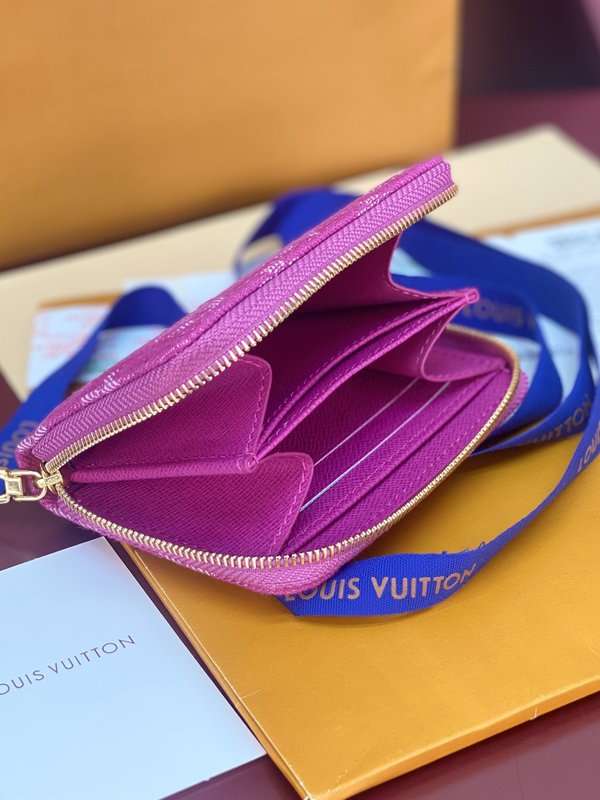 LV 모노그램 데님 지퍼 동전지갑 001-274234