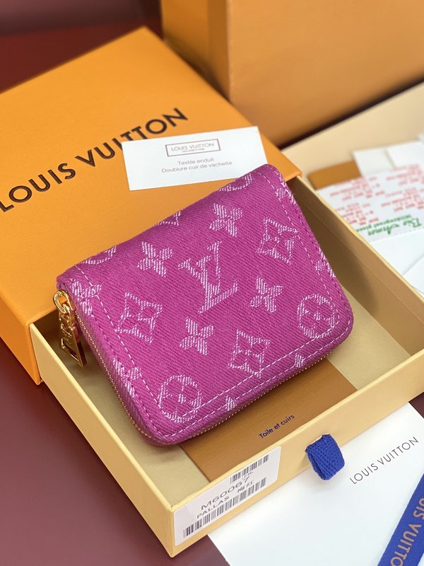 LV 모노그램 데님 지퍼 동전지갑 001-274234