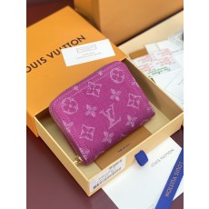LV 모노그램 데님 지퍼 동전지갑 001-274234