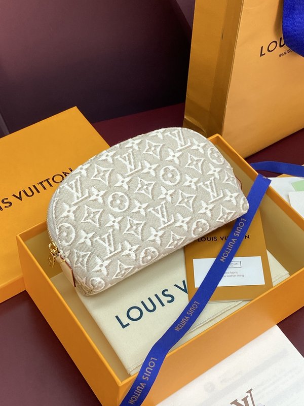 LV 모노그램 자카드 캔버스 화장품 파우치 001-274292
