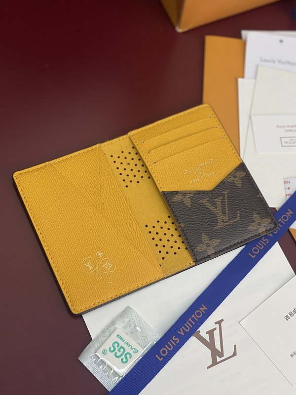 LV 포켓 머니클립 옐로우 브라운 001-274300