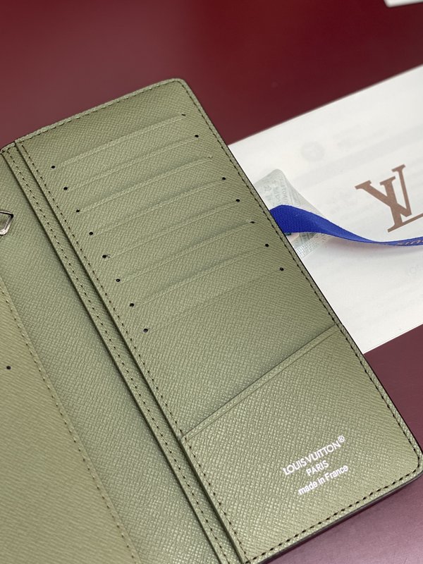 LV 브라짜 지갑 초록 파랑 001-274323