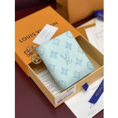 모노그램 포켓 지갑 하늘색 001-274455