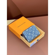블루 데님 지퍼 동전지갑 001-274469