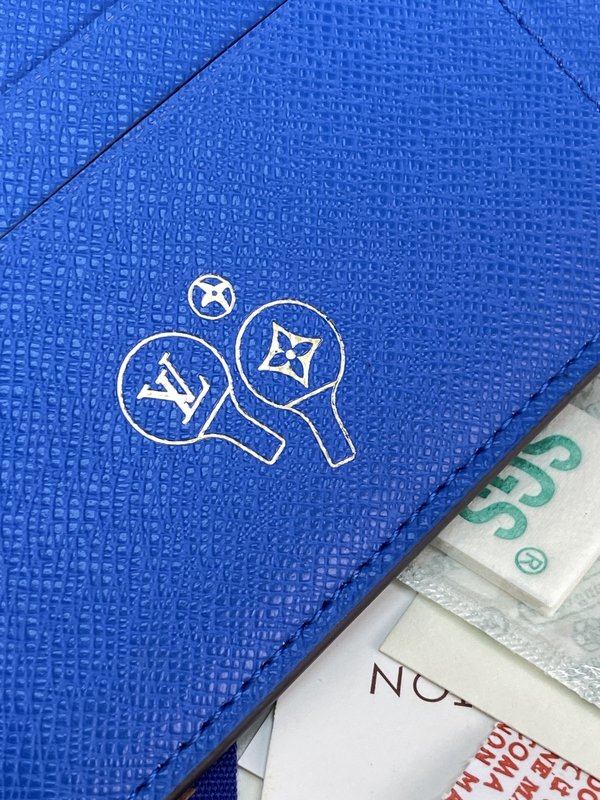 LV 멀티플 지갑 모노그램 캔버스 블루 브라운 001-274511