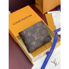 LV 멀티플 지갑 모노그램 캔버스 블루 브라운 001-274511