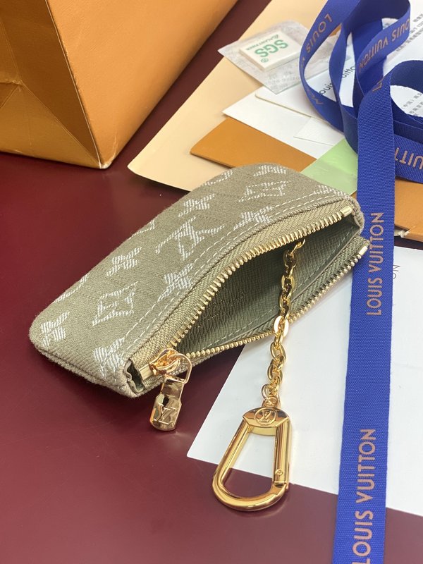 LV 모노그램 데님 지퍼 동전지갑 001-274547
