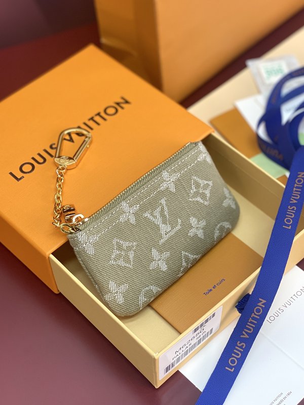 LV 모노그램 데님 지퍼 동전지갑 001-274547