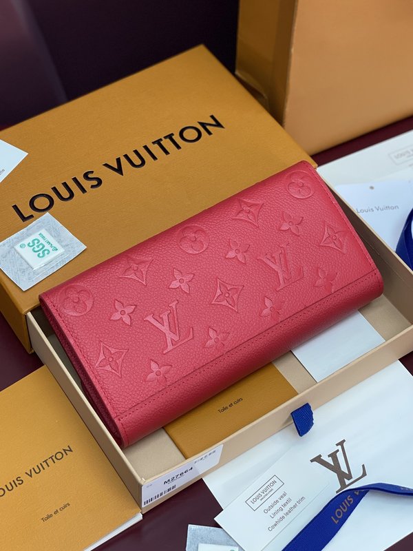 LV 모노그램 레드 지갑 001-274572