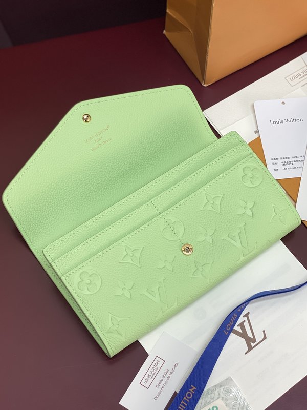 LV 마카롱 그린 가죽 반지갑 001-274573