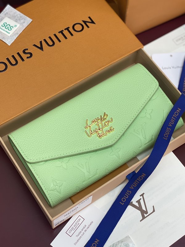 LV 마카롱 그린 가죽 반지갑 001-274573