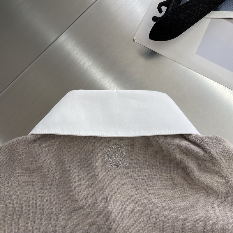 로에베 면 니트 패치워크 셔츠 001-274972