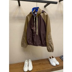 Loewe 봄맞이 가죽 패치 지퍼 자켓 001-274977