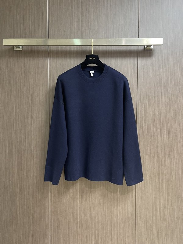 LOEWE 패딩 3D 자수 크루넥 스웨터 001-274978
