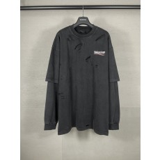 발렌시아가 콜라 로고 투피스 롱슬리브 티셔츠 001-275085