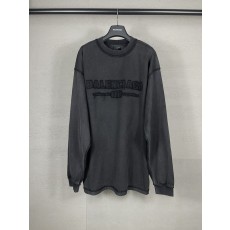 발렌시아가 레터로고 자수 긴팔 티셔츠 001-275121