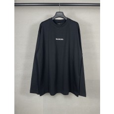 발렌시아가 클래식 레터 자수 긴팔 티셔츠 001-275124