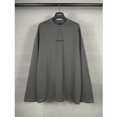 발렌시아가 클래식 레터 자수 롱슬리브 티셔츠 001-275126