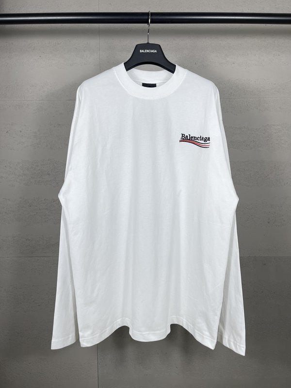 발렌시아가 클래식 콜라 자수 긴팔 티셔츠 001-275136