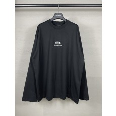발렌시아가 더블링 로고 자수 오버핏 티셔츠 001-275137