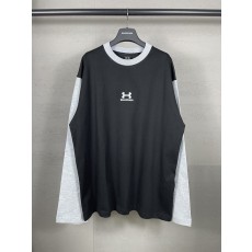 발렌시아가 x 언더아머 자수 그래픽 롱슬리브 티셔츠 001-275138