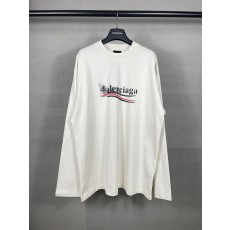 발렌시아가 클래식 로고 프린트 그래피티 긴팔 티셔츠 001-275139