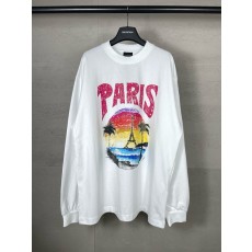 발렌시아가 하와이 코코넛 나무 프린트 롱슬리브 티셔츠 001-275149