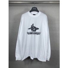 발렌시아가 판텀 더블 로고 프린트 긴팔 티셔츠 001-275154
