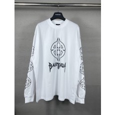 발렌시아가 로고 래스터 프린트 롱슬리브 티셔츠 001-275157