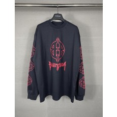 발렌시아가 클래식 로고 래쉬 프린트 롱슬리브 티셔츠 001-275158