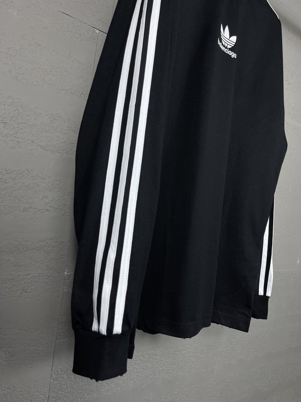 발렌시아가 x 아디다스 삼엽자 프린트 롱슬리브 티셔츠 001-275176