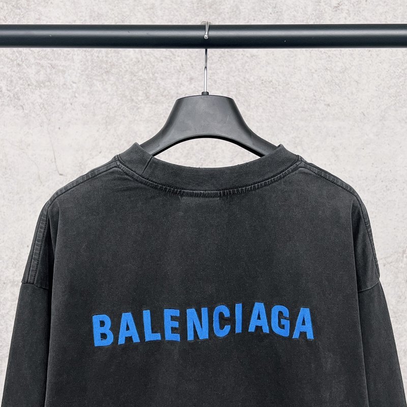 Balenciaga 25 신형 워싱 롱슬리브 티셔츠 001-275183