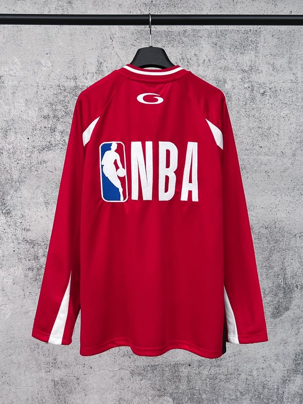 발렌시아가 NBA 콜라보 컬러블록 롱슬리브 티셔츠 001-275191