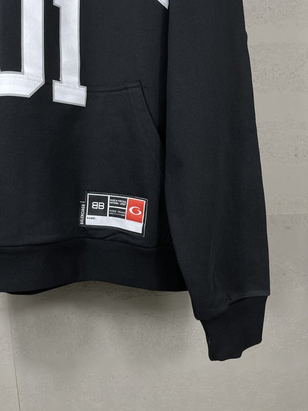 BALENCIAGA 농구 유니폼 자수 후드티 001-275247