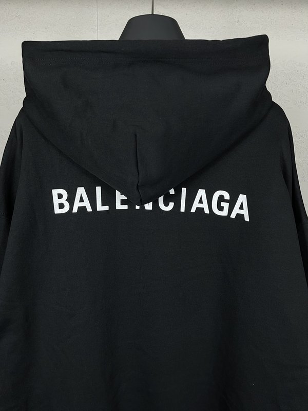 BALENCIAGA 클래식 레터 프린트 후드티 001-275316