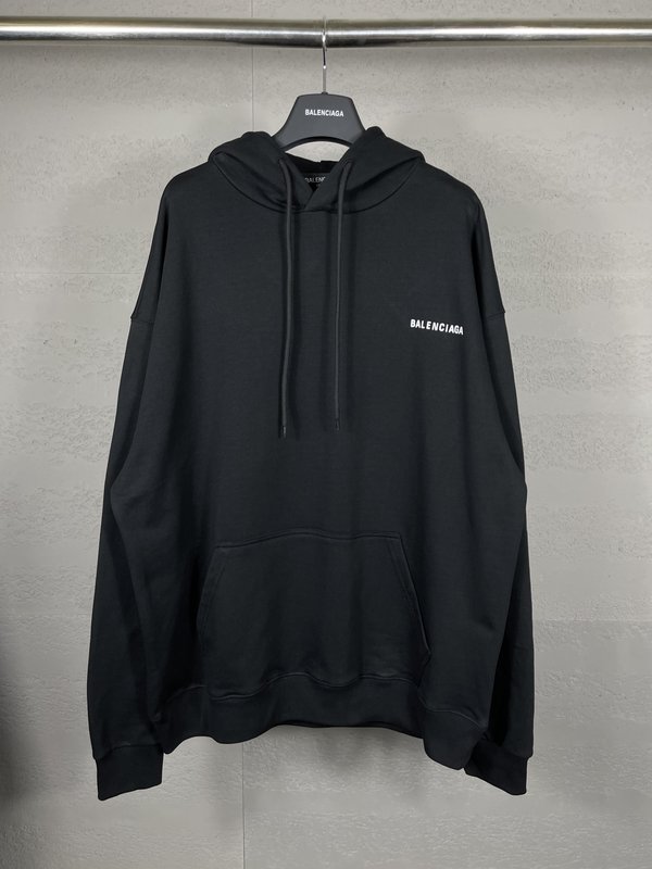 BALENCIAGA 클래식 레터 프린트 후드티 001-275316