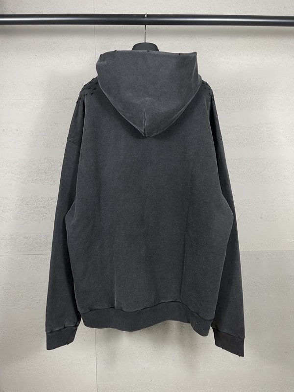 발렌시아가 반레터 크랙 후드 스웻셔츠 001-275359