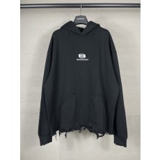 발렌시아가 더블링 로고 워싱 후드 스웨트셔츠 001-275365