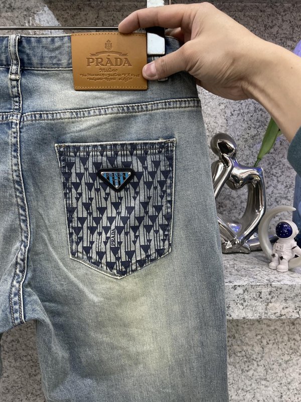 PRADA 26SS 세미 슬림 스트레이트 진 001-275416