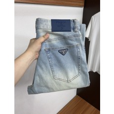 프라다 2026 초봄 청바지 하늘색/흰색 001-275418