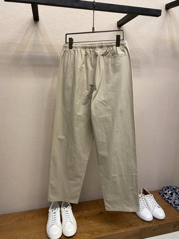 Prada 리넨 혼방 면 롱 팬츠 001-275491