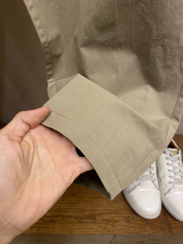 Prada 리넨 혼방 면 롱 팬츠 001-275491