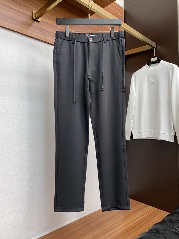 Kiton 남성 캐주얼 팬츠 블랙 001-275571